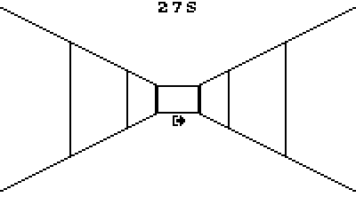 Screenshot of Daedalus Versus Minotaur showing the view from inside the labyrinth with an exit visible.